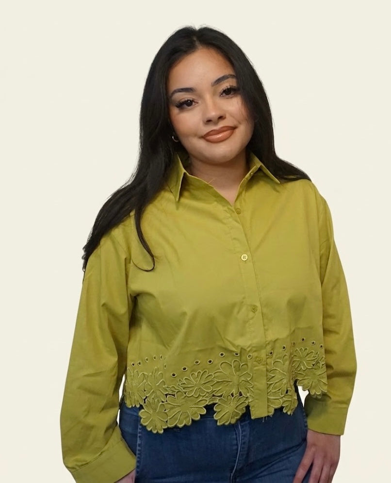 Wildflower embroidered blouse